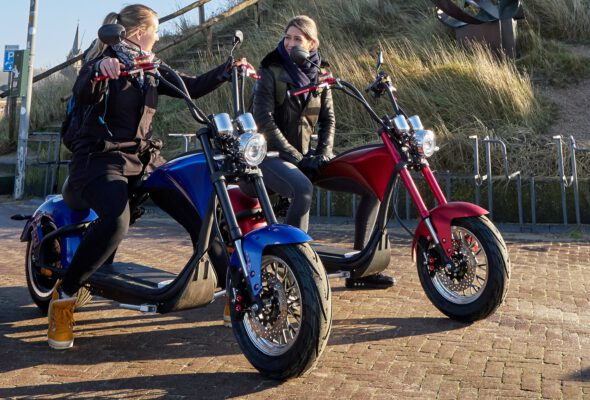 E-chopper rijden in egmond aan zee